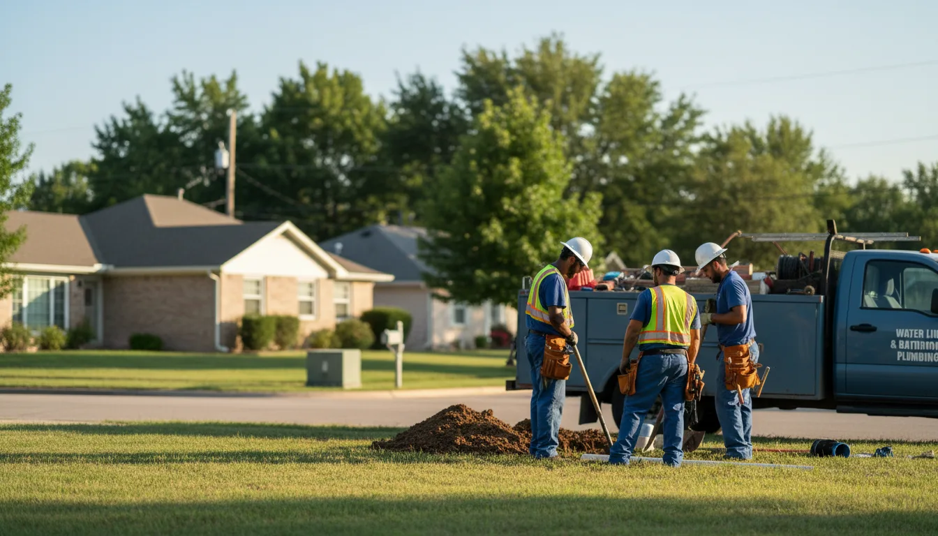 Residential water line and bathroom plumbing service in Karns City, PA
